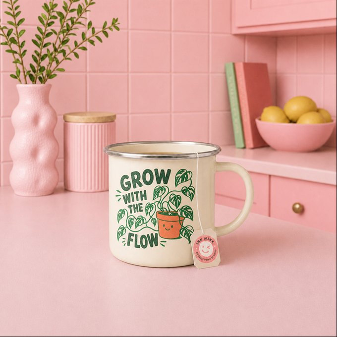 Grow With The Flow enamel mug